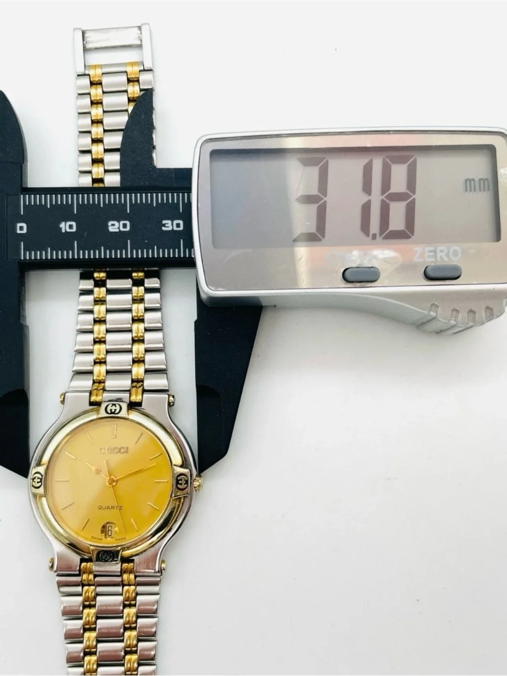 Gucci Two-Tone Stainless Steel Watch with Gold Dial